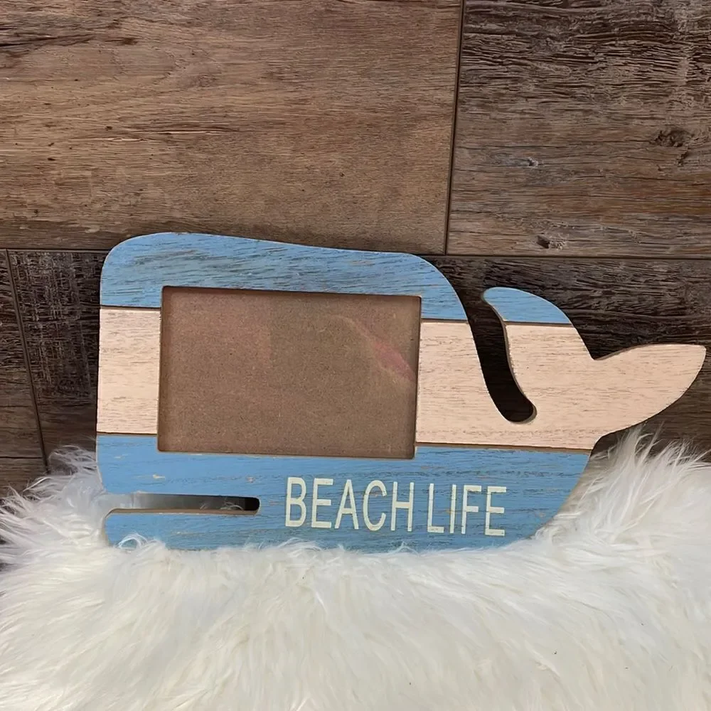 Beach Life Whale Photo Frame Memories Vacation Sea Life Home Decor Fish